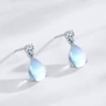 Сребърни обеци с лунен камък "Magic of Moon"