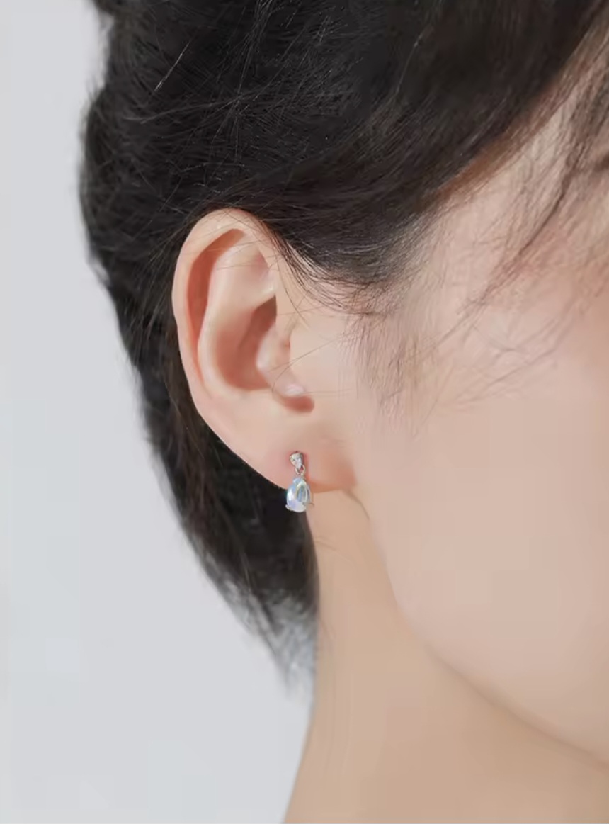 Сребърни обеци с лунен камък "Magic of Moon" - Image 3