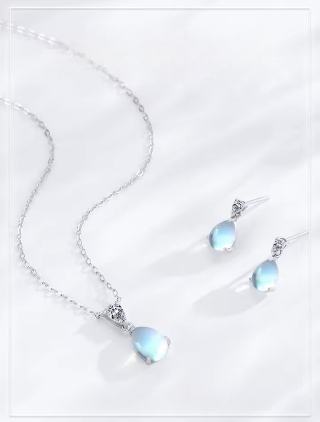 Сребърни обеци с лунен камък "Magic of Moon" - Image 4