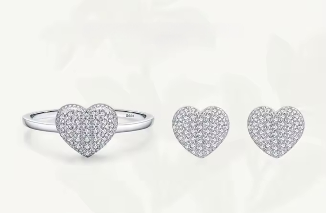 Сребърен комплект с цирконий "Bijou d’Amour" - Image 6
