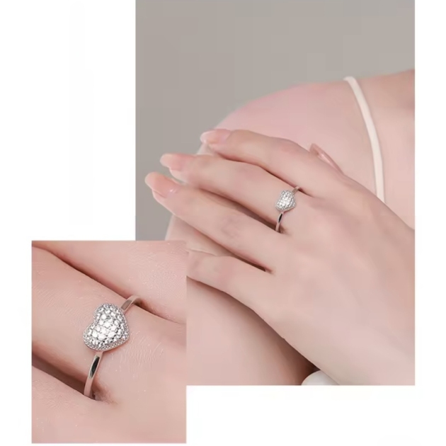 Сребърен пръстен с цирконий "Bijou d’Amour"