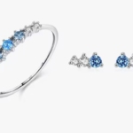 Сребърен комплект с цирконий "Blue Whisper"