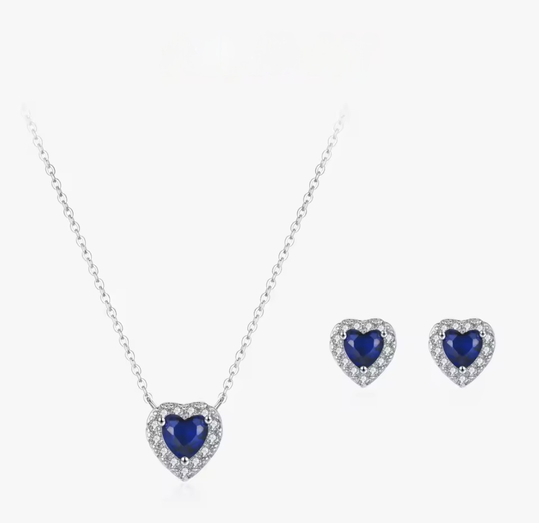 Сребърно колие с цирконий "Сърцето на океана" - Image 3