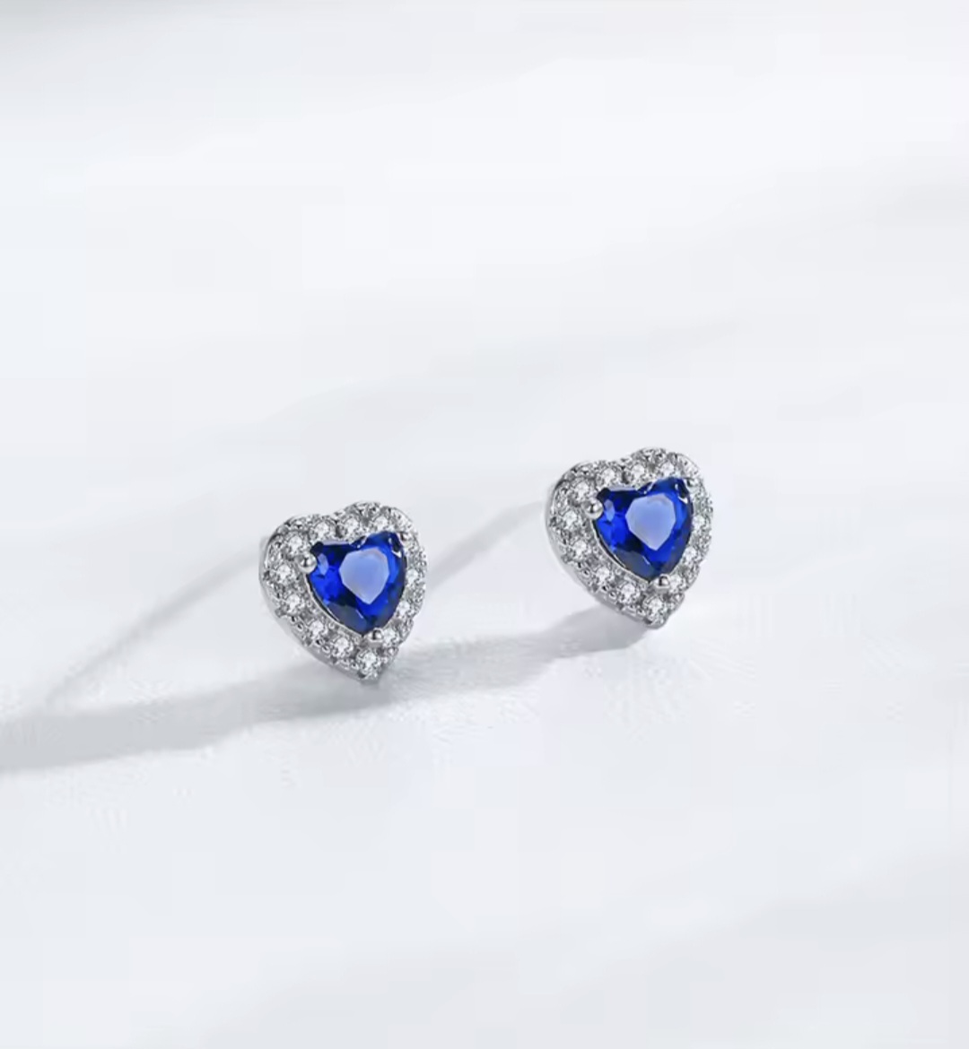 Сребърни обеци с цикроний "Тайната на океана"