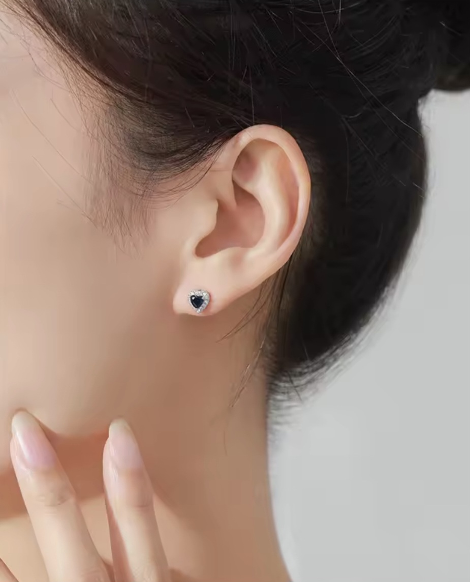 Сребърни обеци с цикроний "Тайната на океана" - Image 4