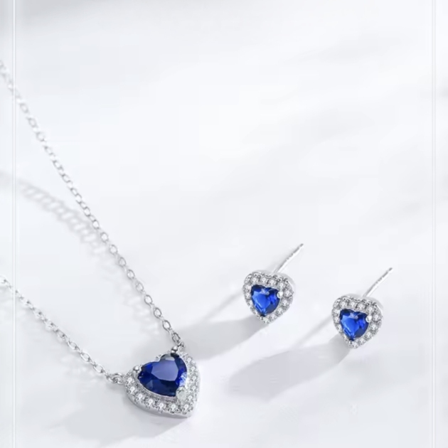 Сребърен комплект с цирконий "Titanic"