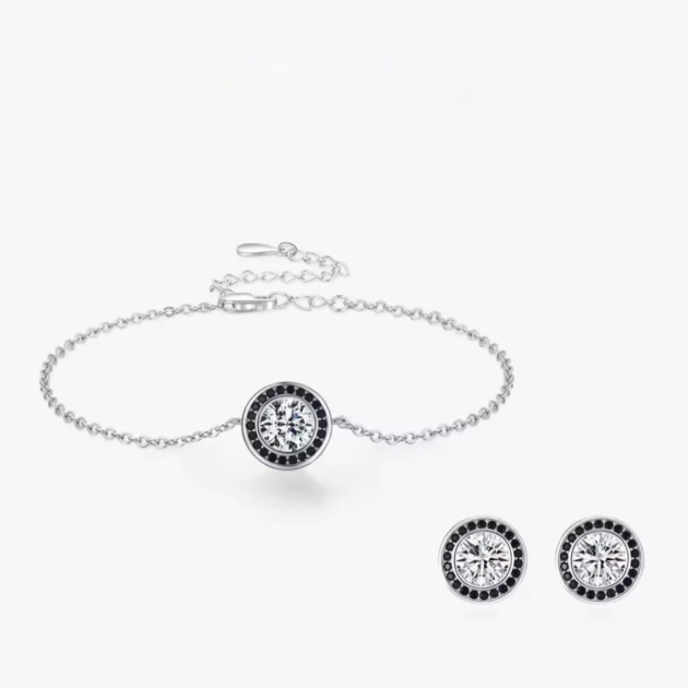 Сребърен комплект с цирконий "Мистична"