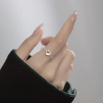 Сребърен пръстен "Lunaria Heart"