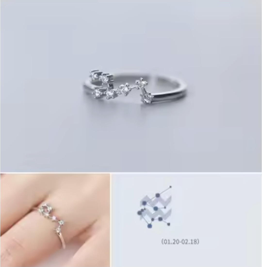Сребърен пръстен с цирконий "Aquarius" - Image 8