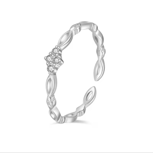 Сребърен пръстен с цирконий "Blossom Shine"