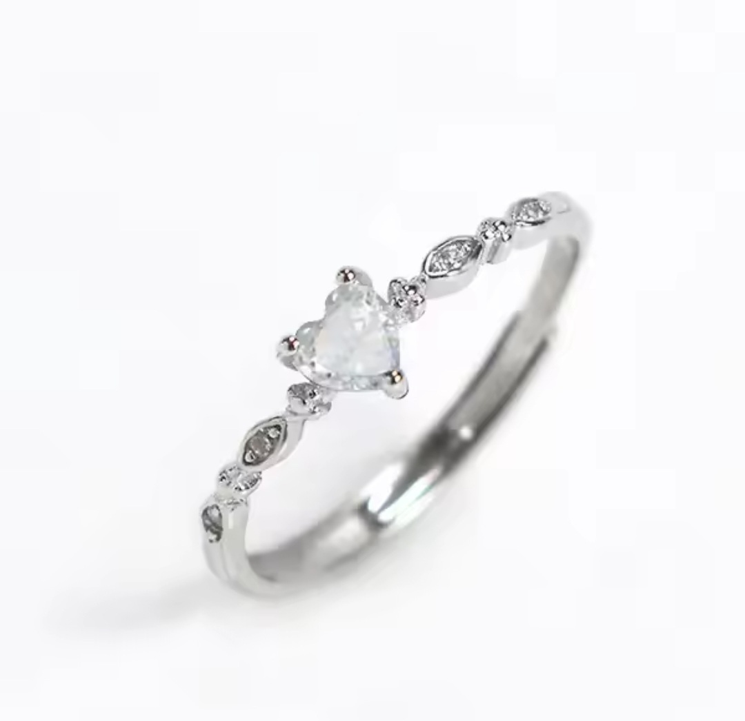 Сребърен пръстен с цирконий "Heartlight" - Image 8