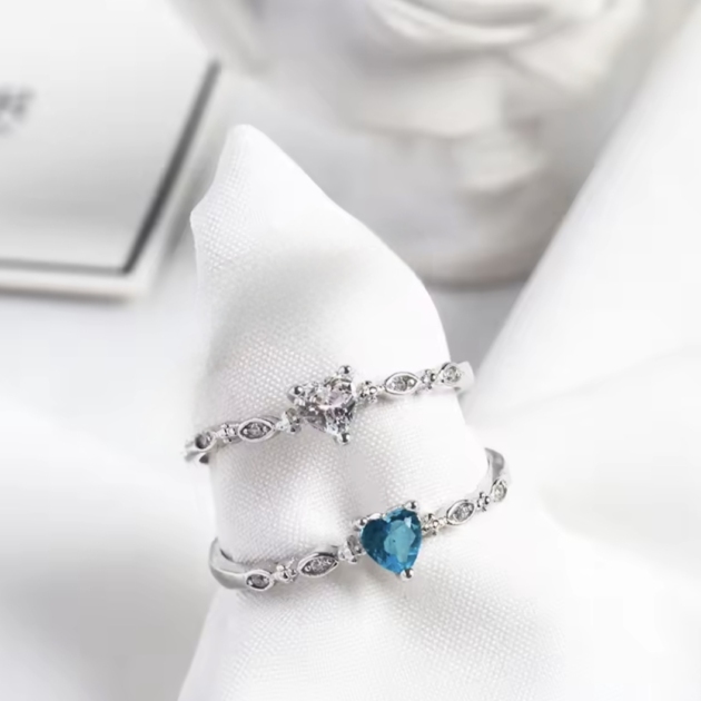 Сребърен пръстен с цирконий "Heartlight"