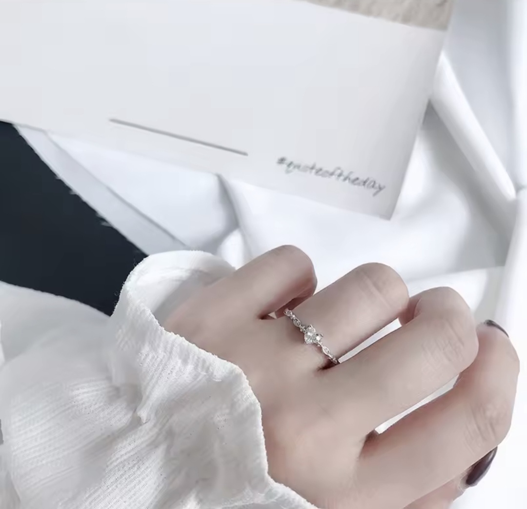 Сребърен пръстен с цирконий "Heartlight" - Image 4