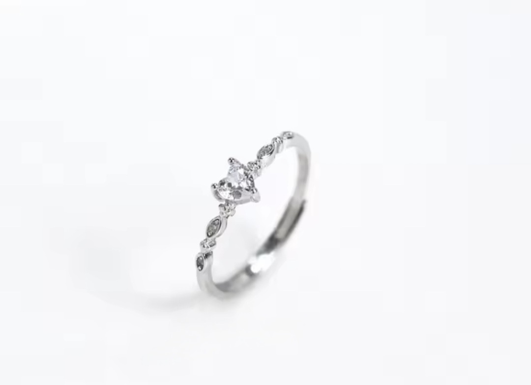 Сребърен пръстен с цирконий "Heartlight" - Image 3