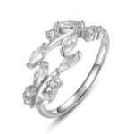 Сребърен пръстен с цирконий "Leaflight"