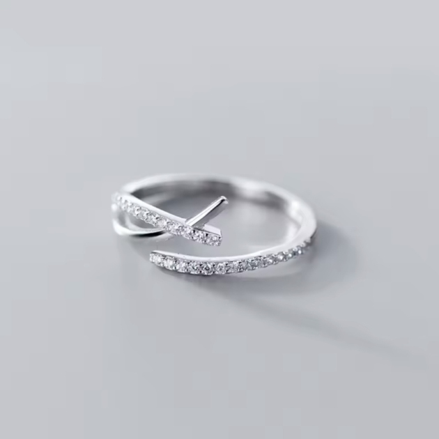 Сребърен пръстен с цирконий "Liaison"
