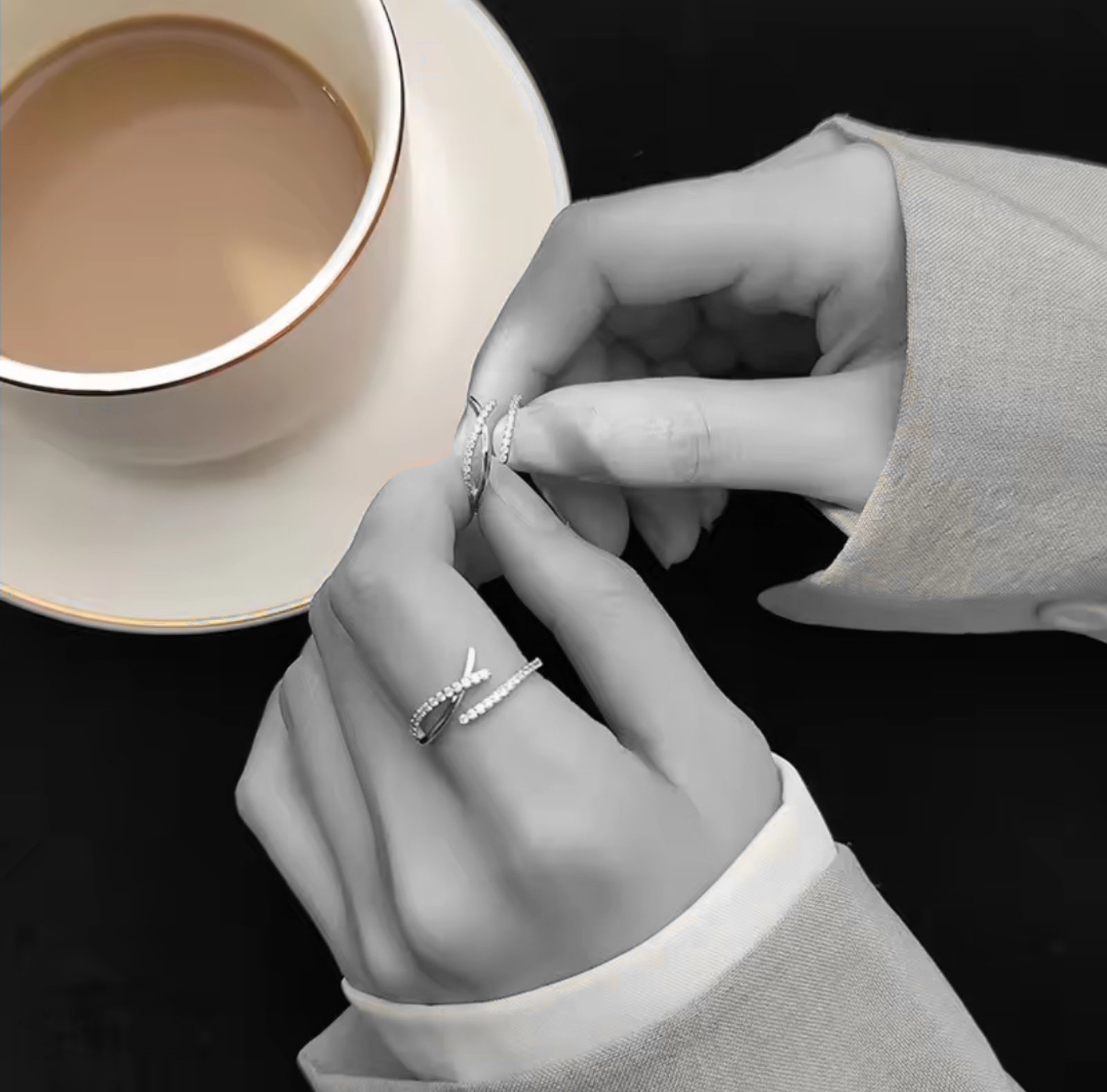 Сребърен пръстен с цирконий "Liaison" - Image 2