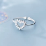 Сребърен пръстен с цирконий "Love everywhere"