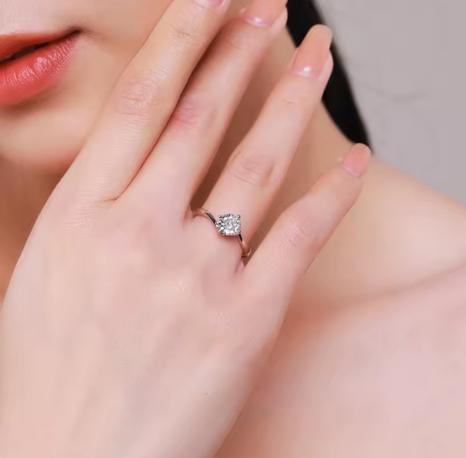 Сребърен пръстен с цирконий "Luz de mi corazón" - Image 3