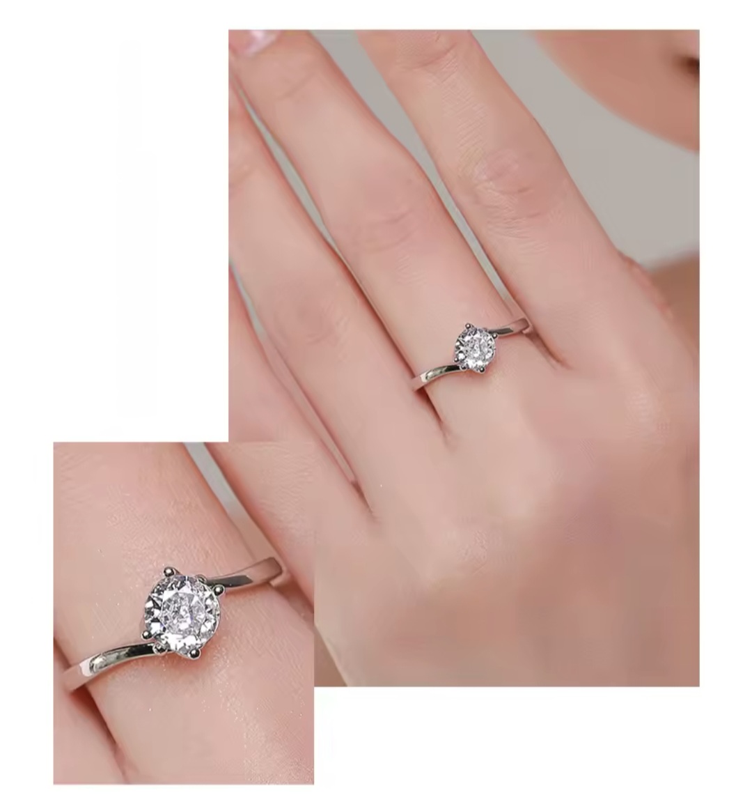 Сребърен пръстен с цирконий "Luz de mi corazón" - Image 2