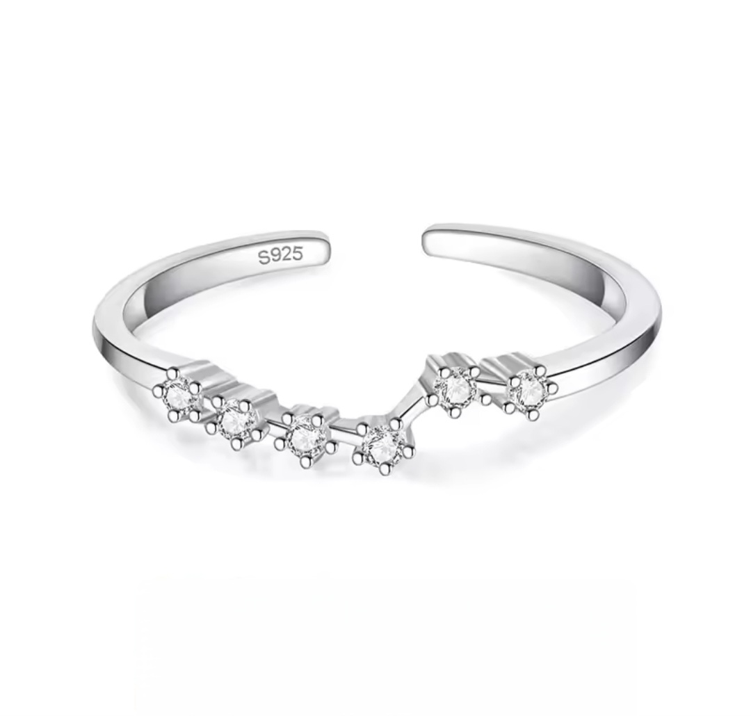 Сребърен пръстен с цирконий "Pisces"