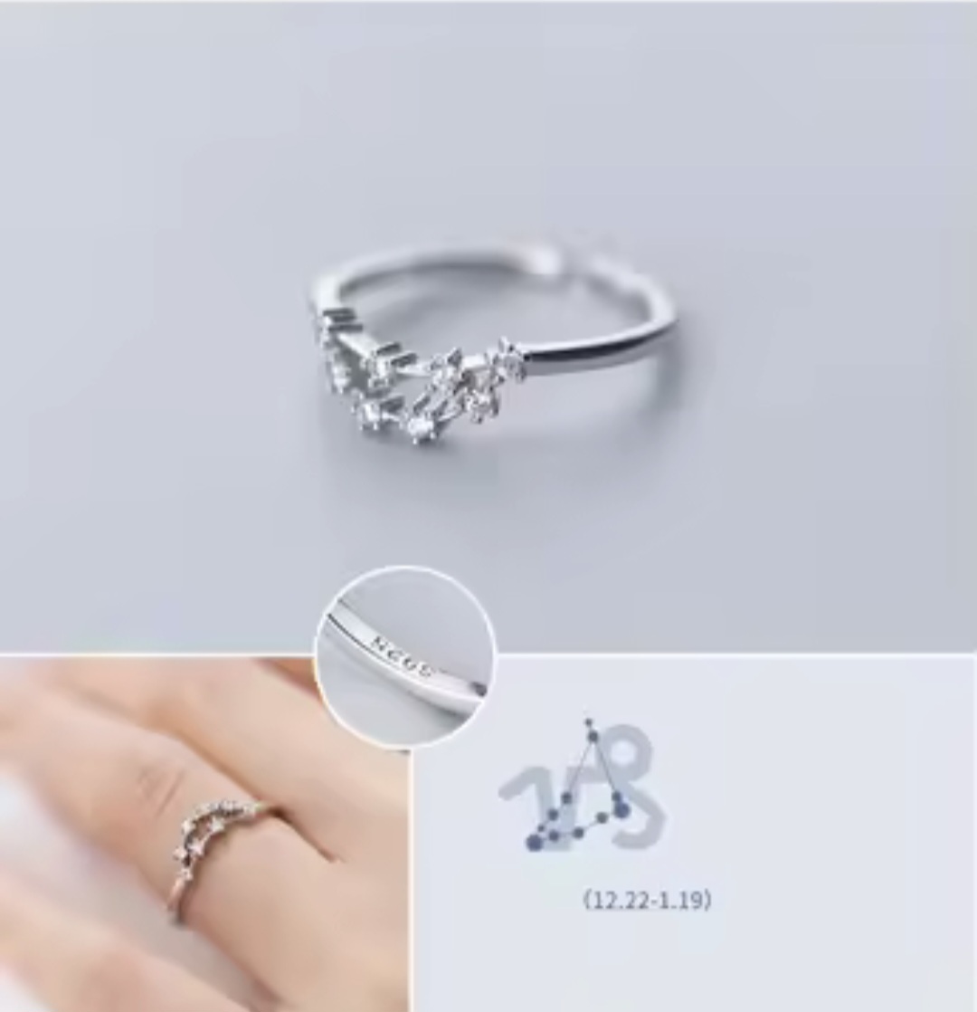 Сребърен пръстен с цирконий "Capricorn" - Image 3