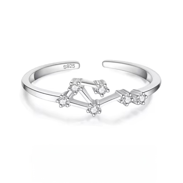 Сребърен пръстен с цирконий "Libra"