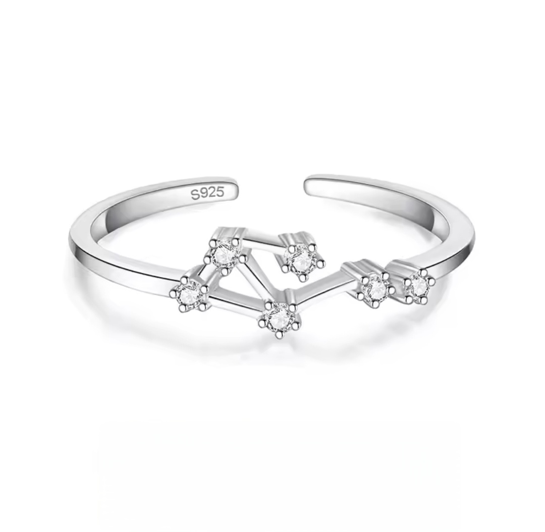 Сребърен пръстен с цирконий "Libra"