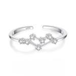 Сребърен пръстен с цирконий „Cancer“