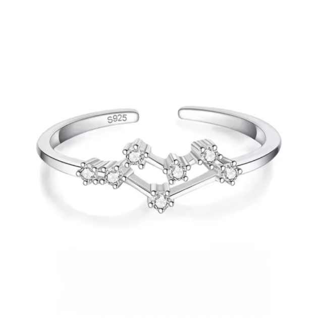 Сребърен пръстен с цирконий „Cancer“