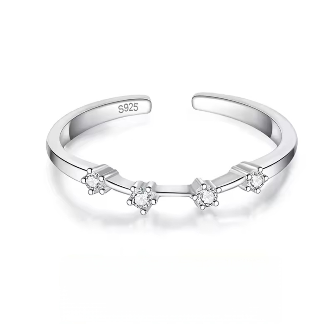 Сребърен пръстен с цирконий "Aries"