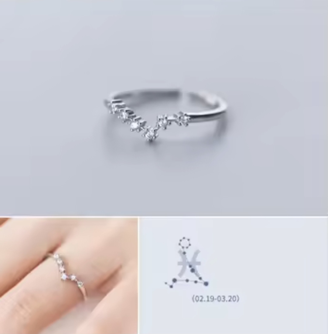 Сребърен пръстен с цирконий "Pisces" - Image 2