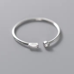 Сребърен пръстен с цирконий "Simple"