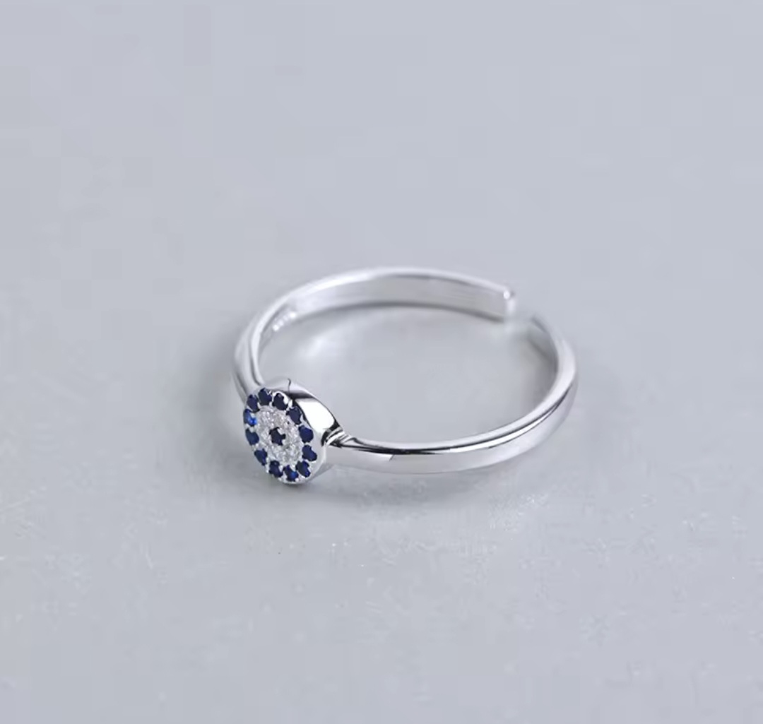 Сребърен пръстен с цирконий "Виждам те" - Image 6