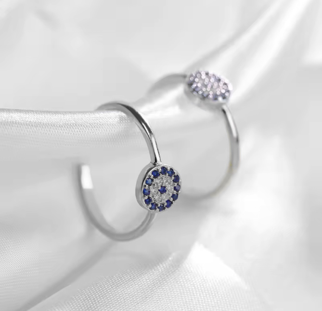 Сребърен пръстен с цирконий "Виждам те" - Image 5