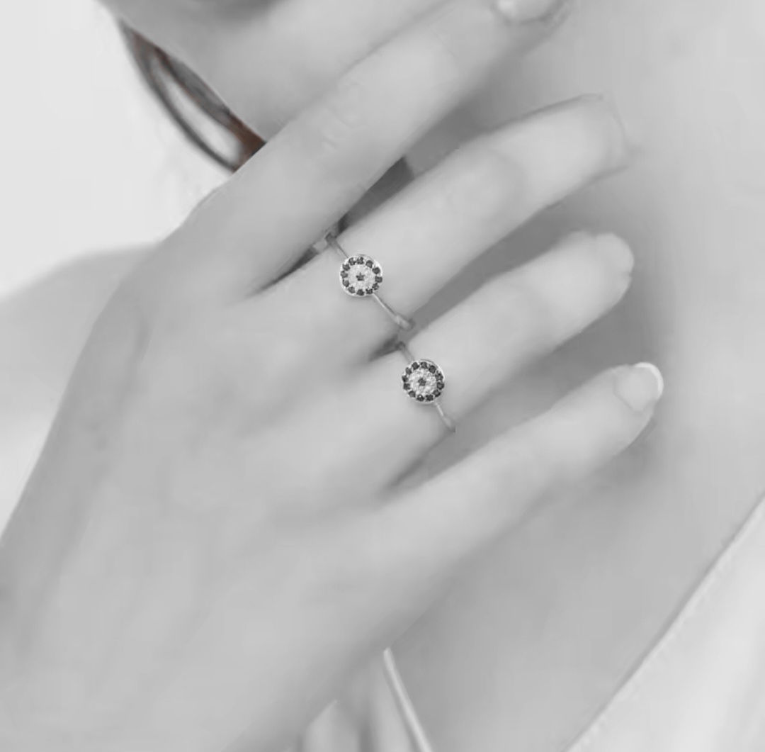 Сребърен пръстен с цирконий "Виждам те" - Image 4