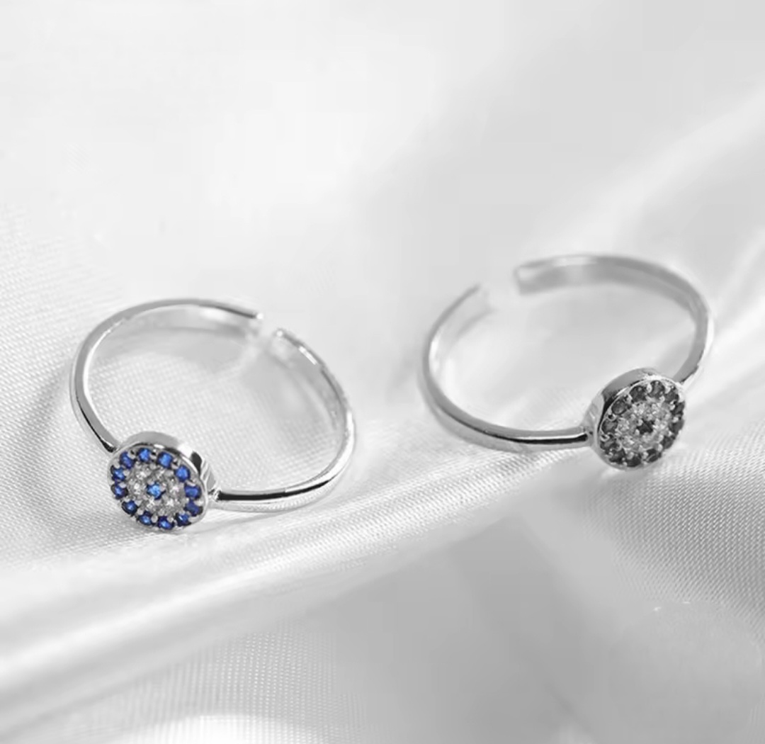 Сребърен пръстен с цирконий "Виждам те" - Image 3