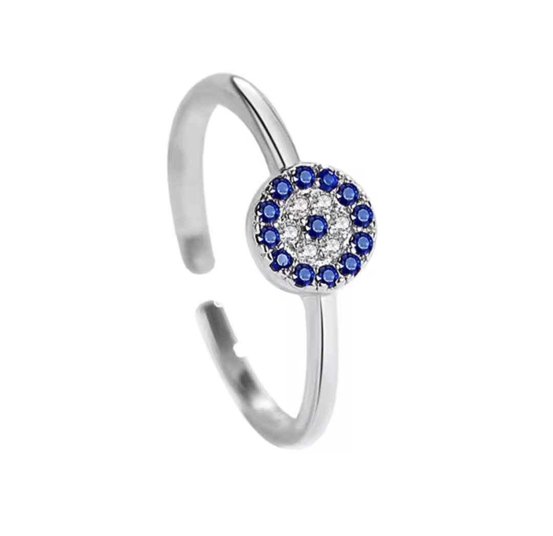 Сребърен пръстен с цирконий "Виждам те"