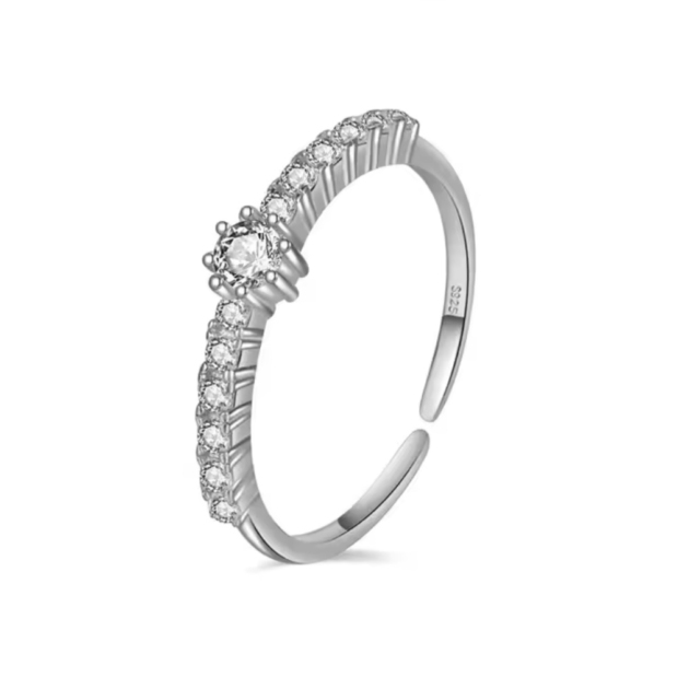 Сребърен пръстен с цирконий "Грация"