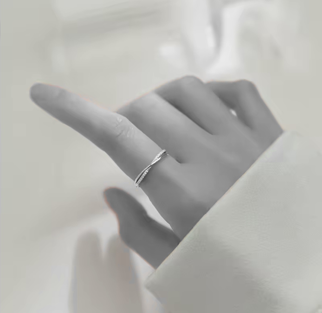 Сребърен пръстен с цирконий "Преплетена душа" - Image 4