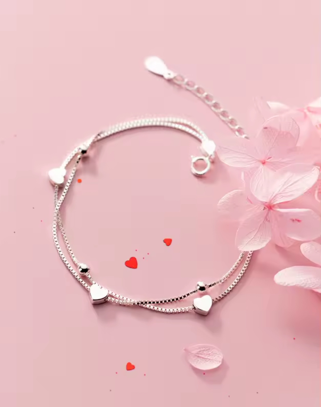 Сребърна гривна "Complices du Cœur"