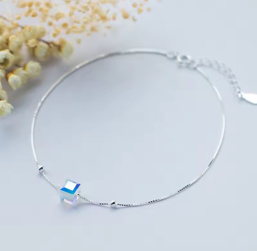 Сребърна гривна за крак "Clara" - Image 4