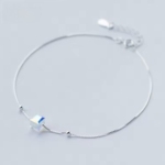 Сребърна гривна за крак "Clara"