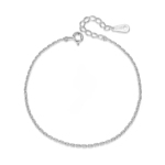 Сребърна гривна за крак "Light"