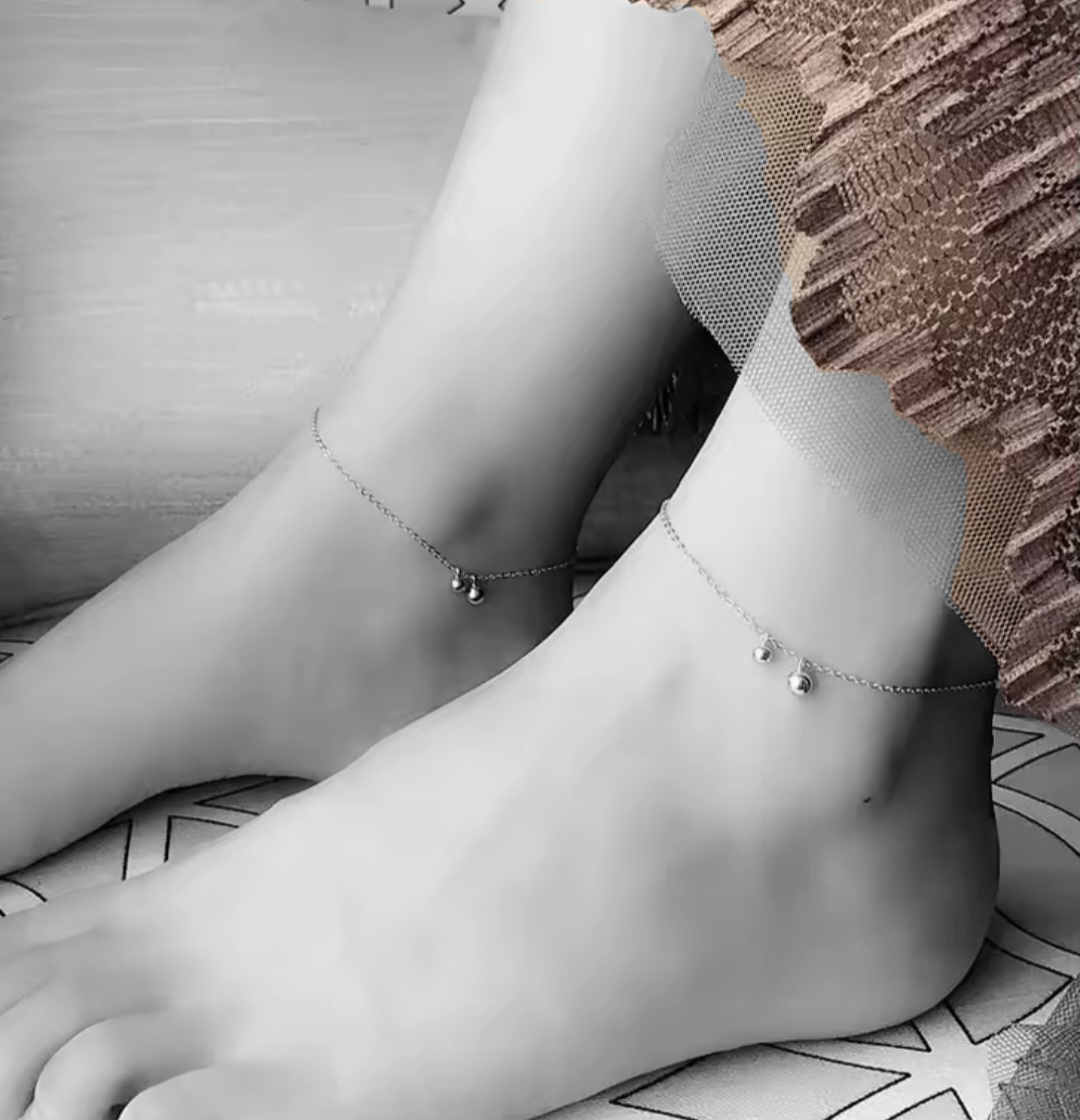 Сребърна гривна за крак "Little bell" - Image 4