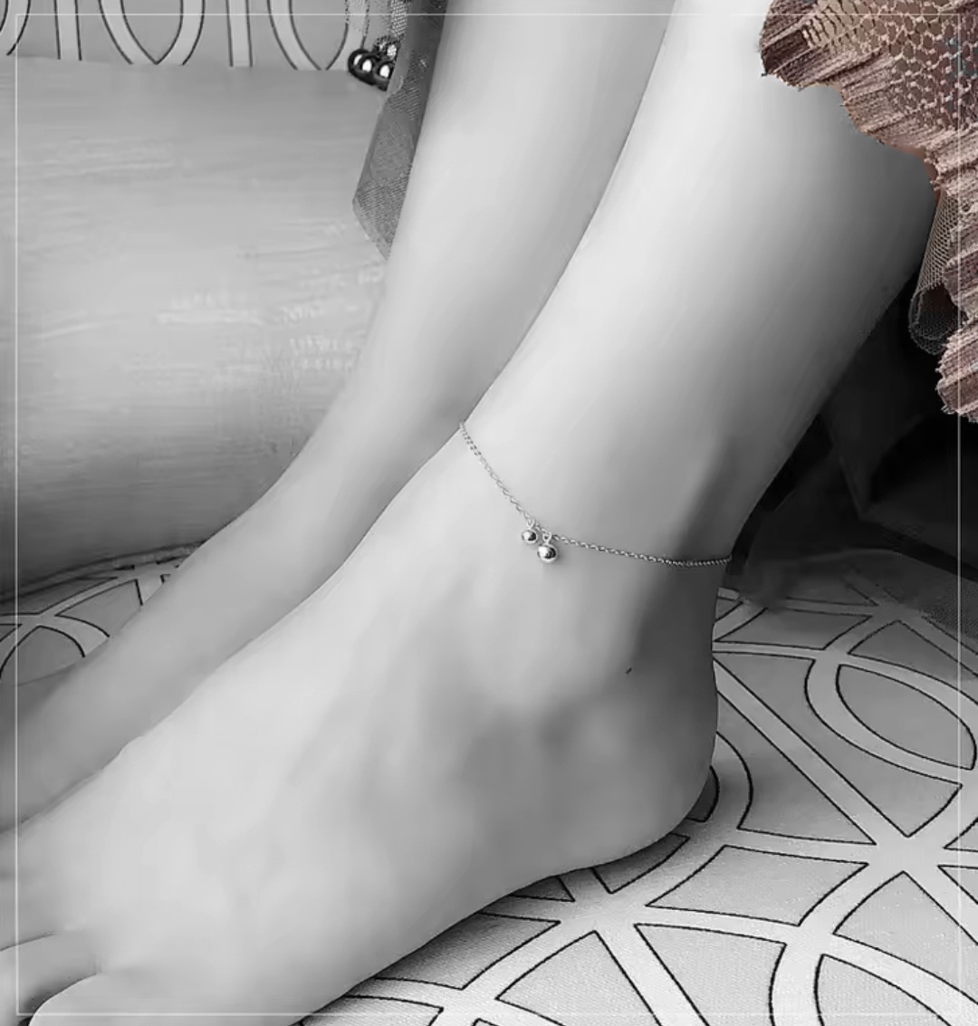 Сребърна гривна за крак "Little bell" - Image 3