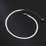 Сребърна гривна за крак "Serenity"