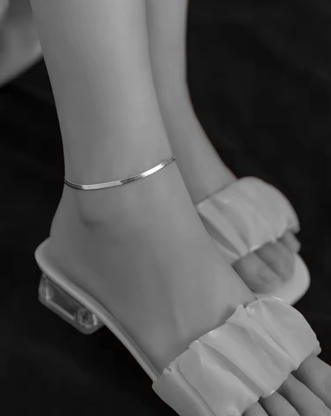 Сребърна гривна за крак "Serenity" - Image 5