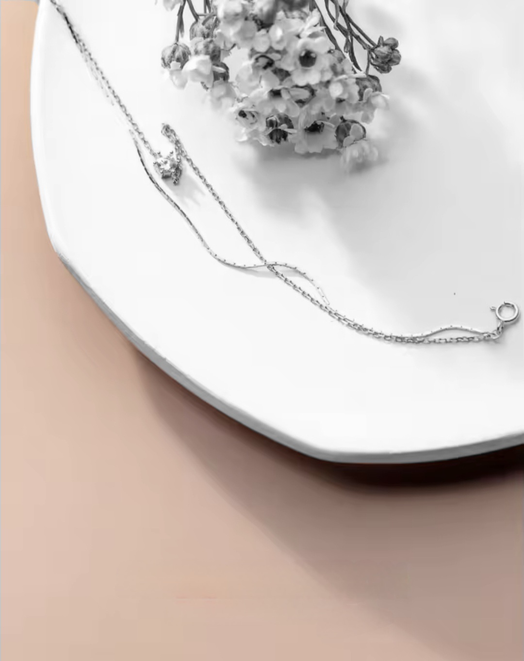 Сребърна гривна за крак с цирконий "Twinkle Step" - Image 5