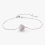 Сребърна гривна с цирконий "Amour de Cœur"